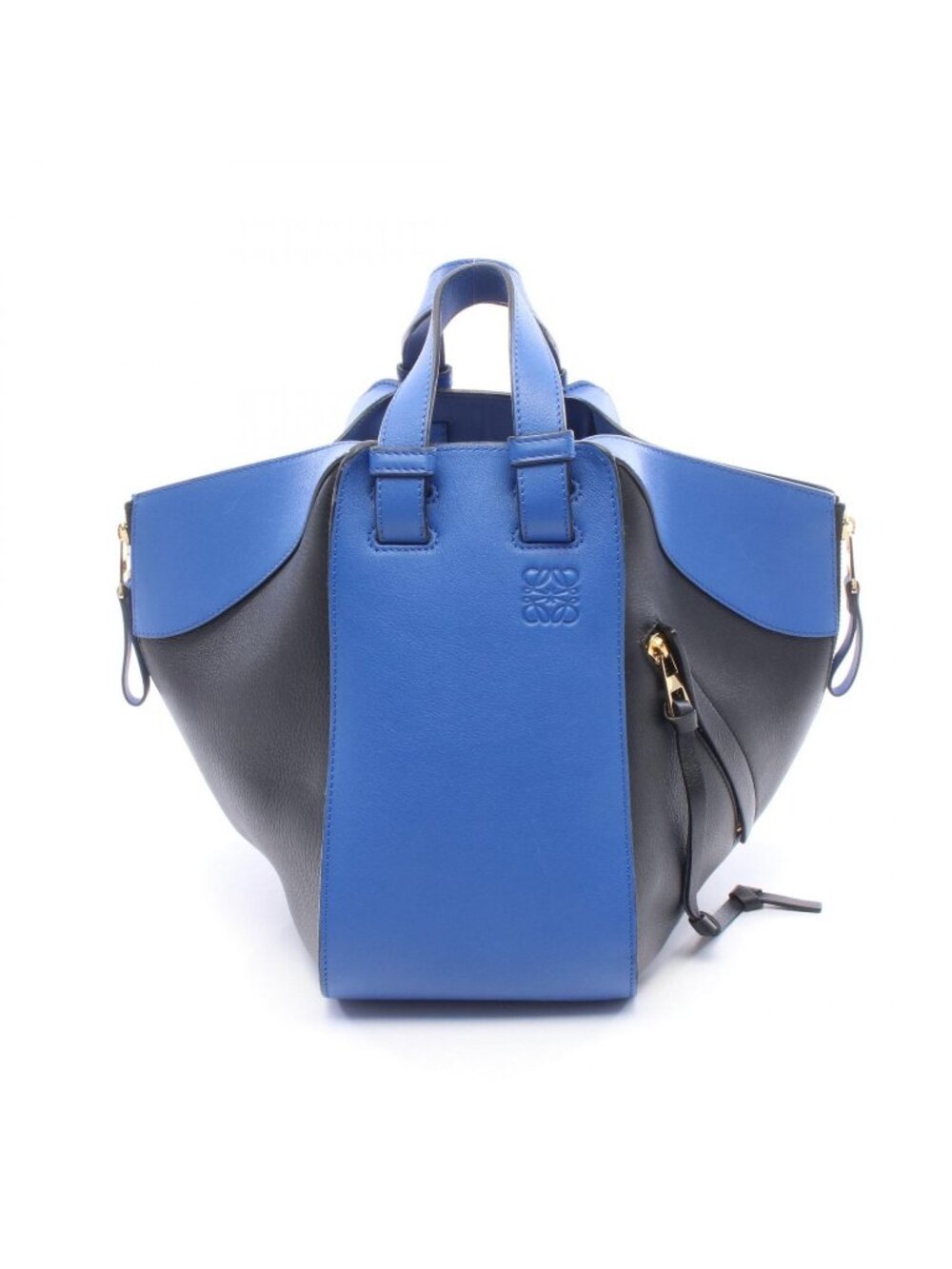 Loewe Handbag Hammock Small Blue Black Leather